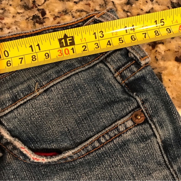 ▪️VINTAGE Red Engine Cropped Jeans - Picture 13 of 14